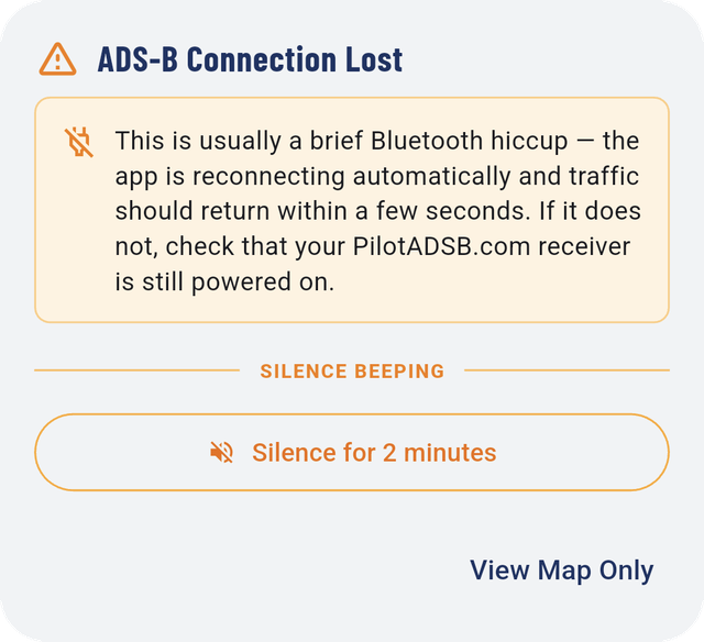 ADS-B Connection Lost.