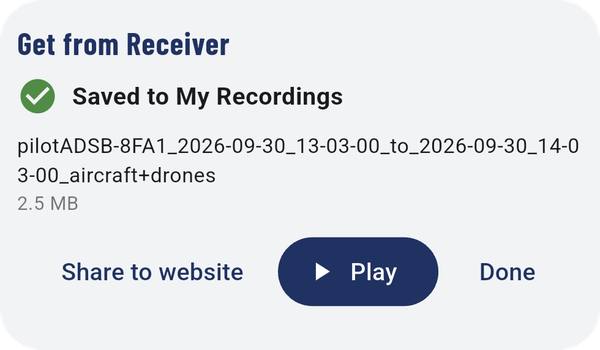 The recording is in My Recordings.