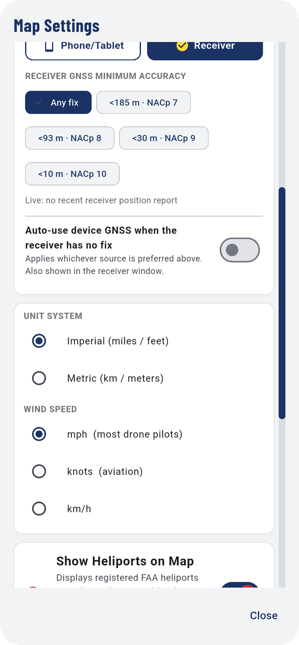 Map Settings, top to bottom.